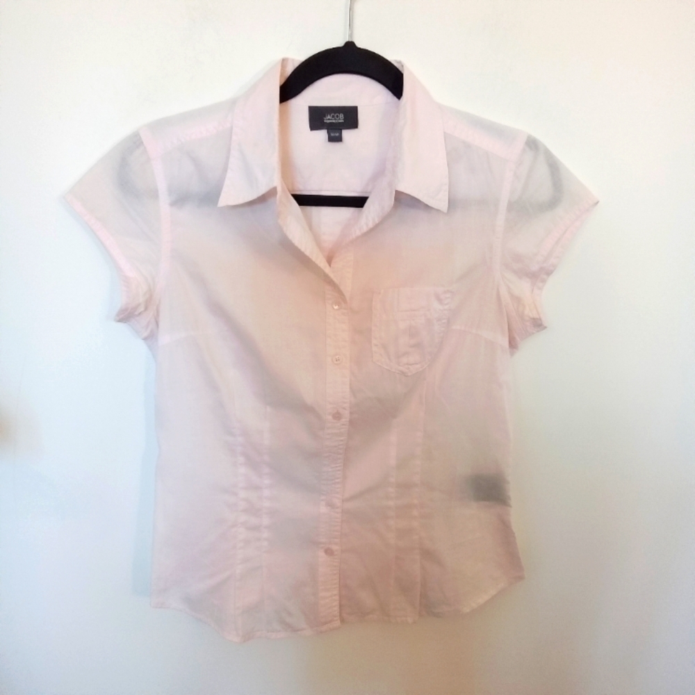 ALDO Women’s Short Sleeve Button-Down Shirt in Light Pink